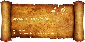 Angeli Iziás névjegykártya
